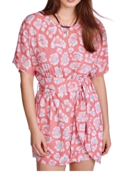 Baja East Dresses & Skirts - NEW BAJA EAST PINK ANIMAL PRINT T-SHIRT MINI DRESS